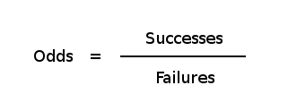 Odds equals successes over failures